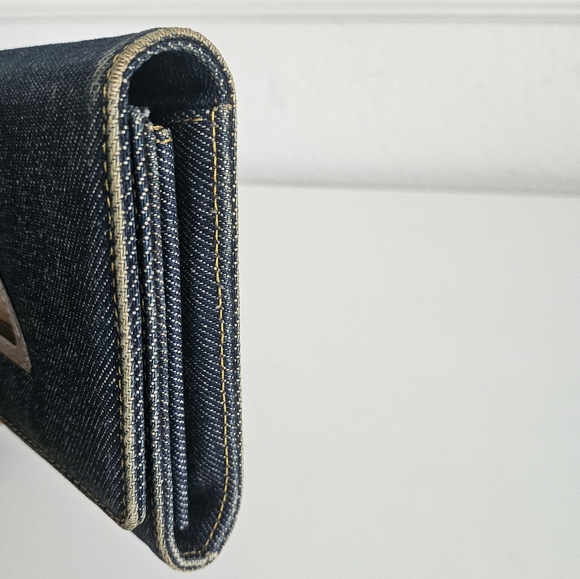 Dior Blue Denim Large Wallet - Picture 4 of 15